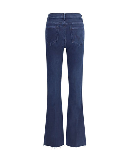 Mother Denim Blue Cotton Cropped Jeans