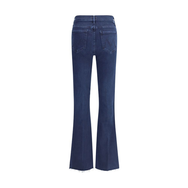 Mother Denim Blue Cotton Cropped Jeans