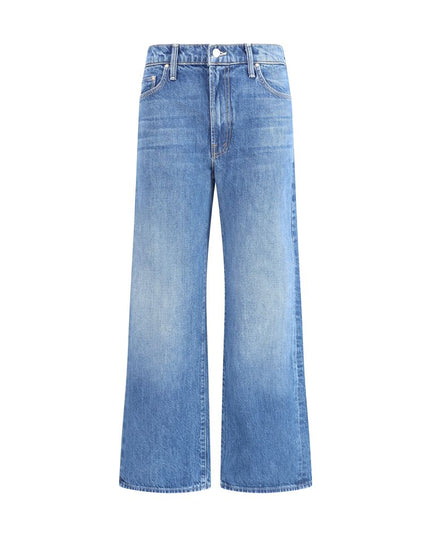 Mother Denim Blue Cotton Cropped Jeans