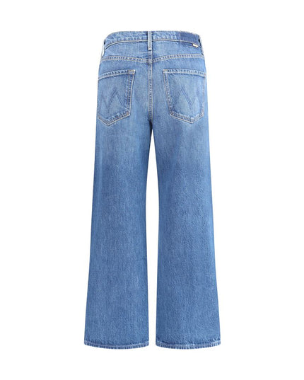 Mother Denim Blue Cotton Cropped Jeans