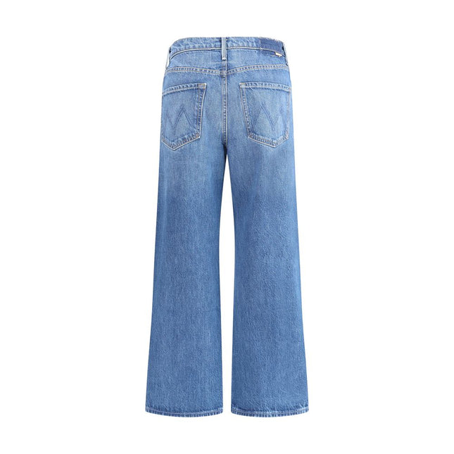 Mother Denim Blue Cotton Cropped Jeans