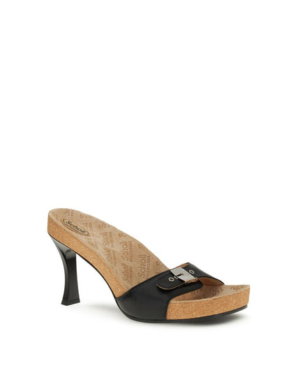 Balenciaga Black Calf Leather Bos Taurus Stiletto Heel Sandals