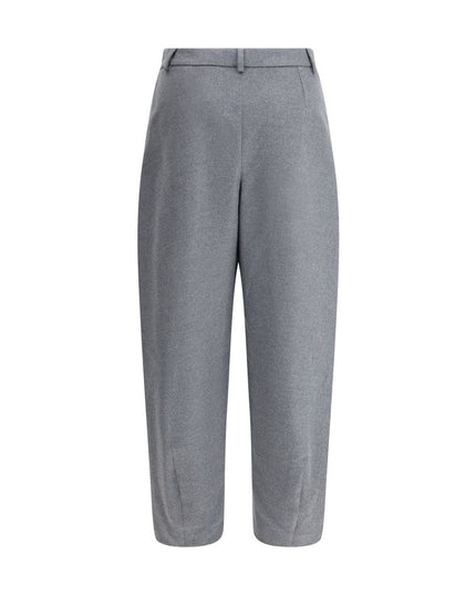 Giorgio Armani Gray Silk Casual Pants