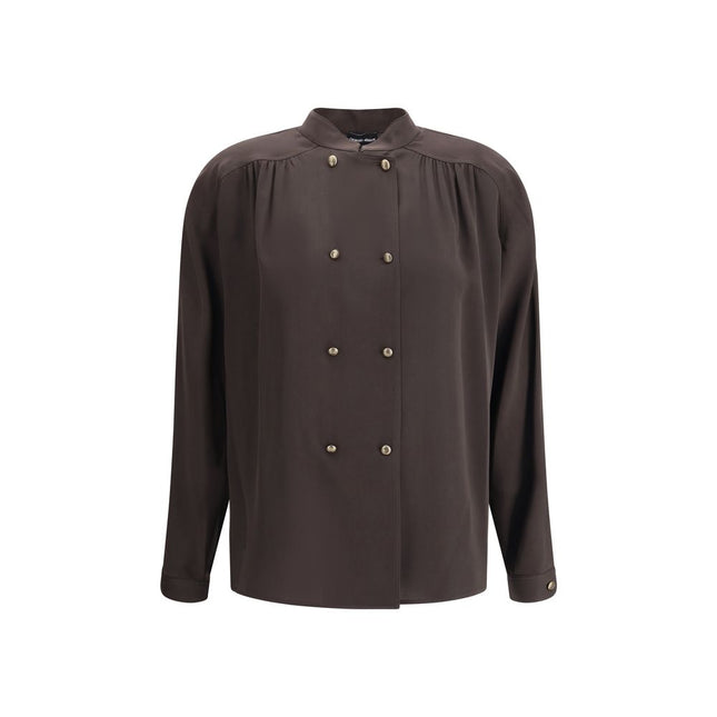 Giorgio Armani Brown Silk Shirt