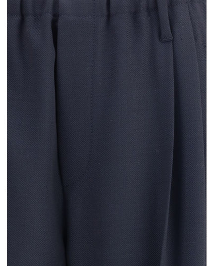 Brunello Cucinelli Gray Fleece Wool Casual Pants