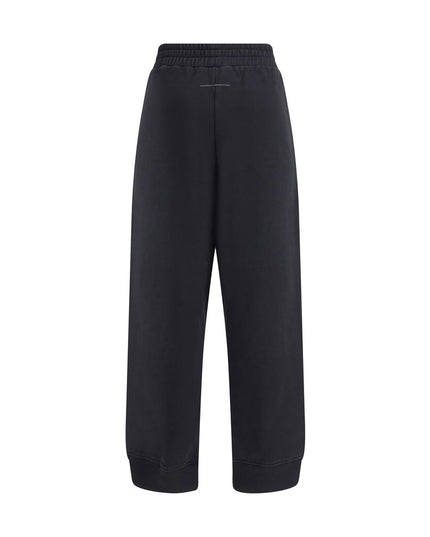 MM6 Black Cotton Joggers (Workout Pants)