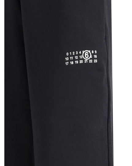 MM6 Black Cotton Joggers (Workout Pants)