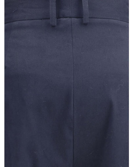 Ella Blue Cotton Casual Pants