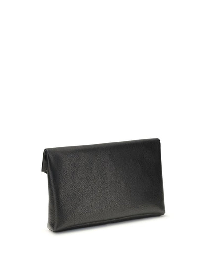 Saint Laurent Black Calf Leather Bos Taurus Clutch Bag