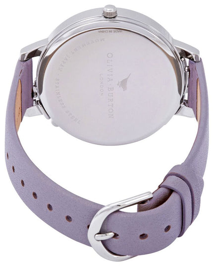 Olivia Burton Purple Artificial Leather Dress Watch