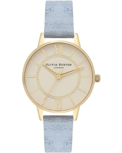 Olivia Burton Blue Artificial Leather Dress Watch