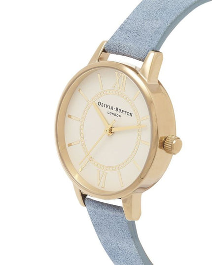Olivia Burton Blue Artificial Leather Dress Watch