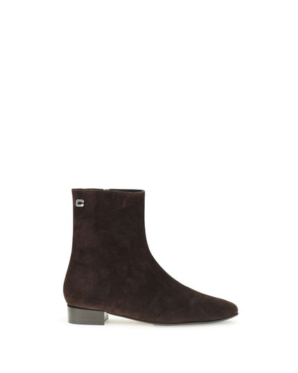 Carel Paris Brown Leather Ankle Boots