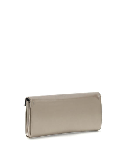 Giuseppe Zanotti Beige Leather Clutch Bag