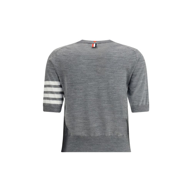 Thom Browne Gray Fleece Wool T-Shirt