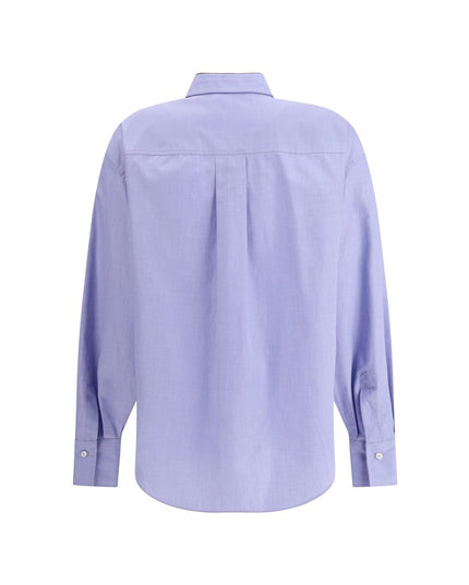 Brunello Cucinelli Light Blue Cotton Dress Shirt
