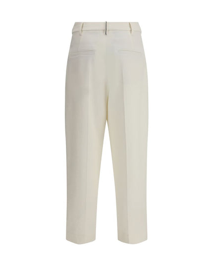 Brunello Cucinelli White Cotton Chino Pants