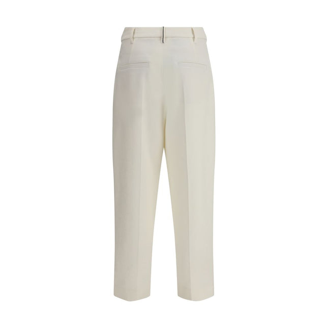 Brunello Cucinelli White Cotton Chino Pants