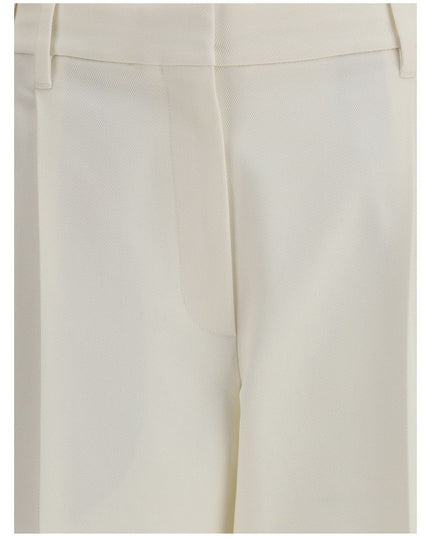 Brunello Cucinelli White Cotton Chino Pants