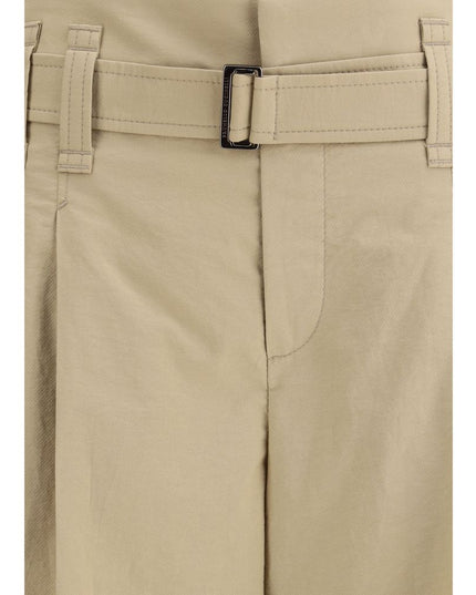 Brunello Cucinelli Beige Cotton Cropped Pants