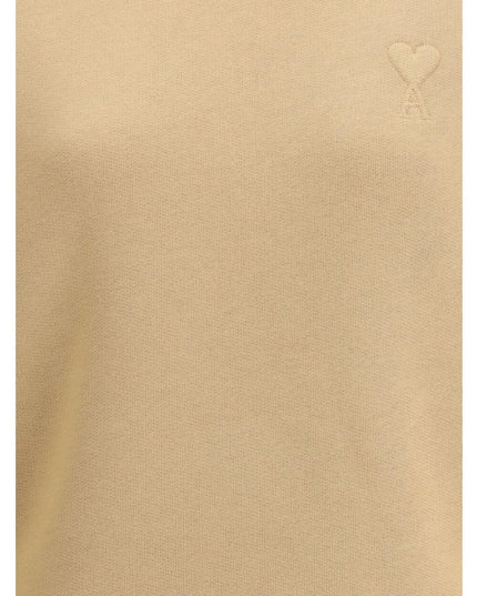 Ami Paris Beige Cotton Sweatshirt