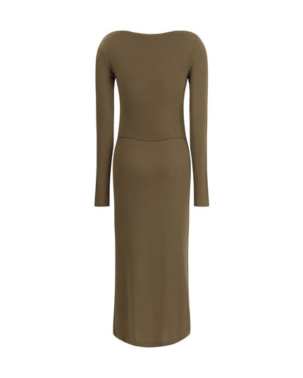 Marant Etoile Green Modal Casual Dress