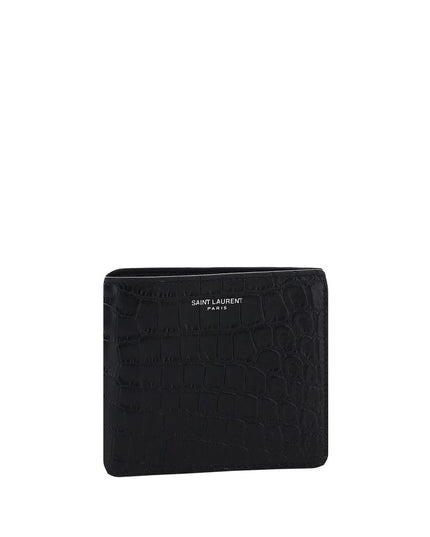 Saint Laurent Black Calf Leather Bos Taurus Wallet