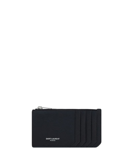 Saint Laurent Black Calf Leather Bos Taurus Wallet
