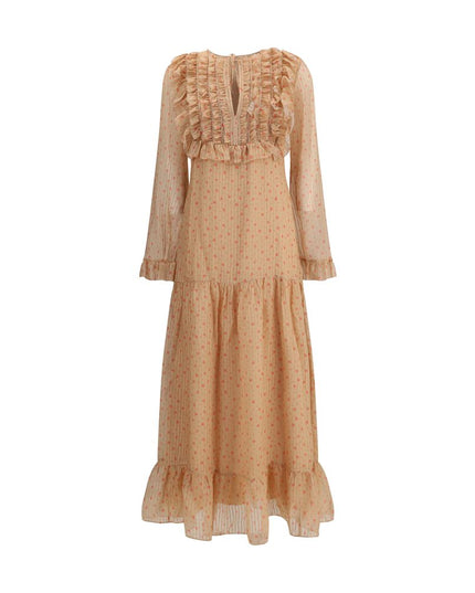 Kristina Ti Multicolor Silk Long Dress