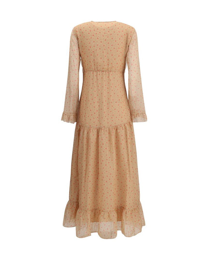 Kristina Ti Multicolor Silk Long Dress