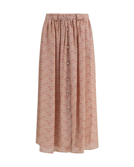 Kristina Ti Multicolor Silk Long Skirt