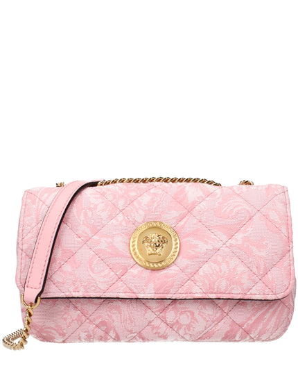 Versace Pink Fabric Shoulder Bag