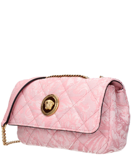 Versace Pink Fabric Shoulder Bag