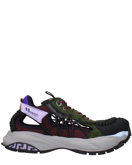Versace Multicolor Leather Athletic Sneakers
