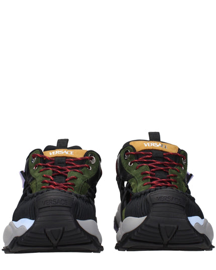 Versace Multicolor Leather Athletic Sneakers