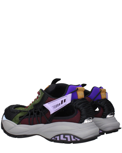 Versace Multicolor Leather Athletic Sneakers
