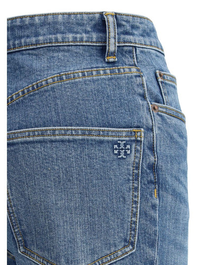 Tory Burch Light Blue Cotton Cropped Jeans