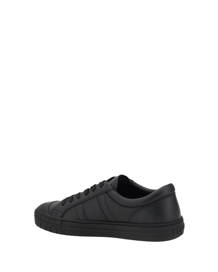 Fendi Black Calf Leather Bos Taurus Athletic Sneakers