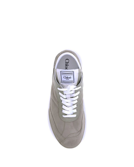 Chloé Beige Calf Leather Bos Taurus Low Top Sneakers