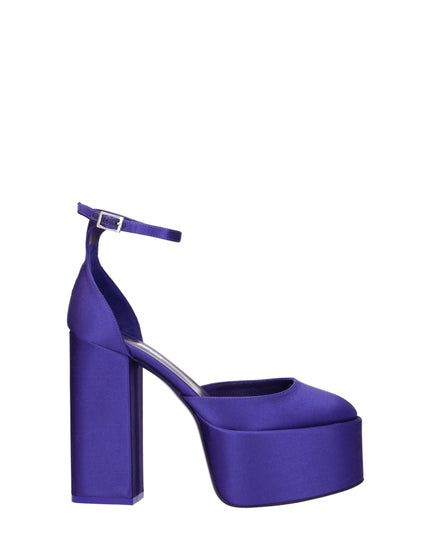 Paris Texas Purple Satin Platforms
