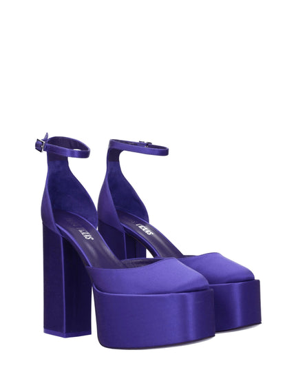 Paris Texas Purple Satin Platforms