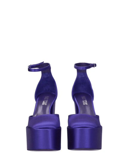 Paris Texas Purple Satin Platforms