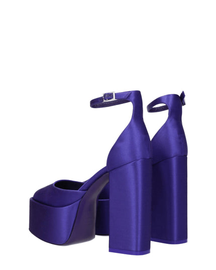 Paris Texas Purple Satin Platforms