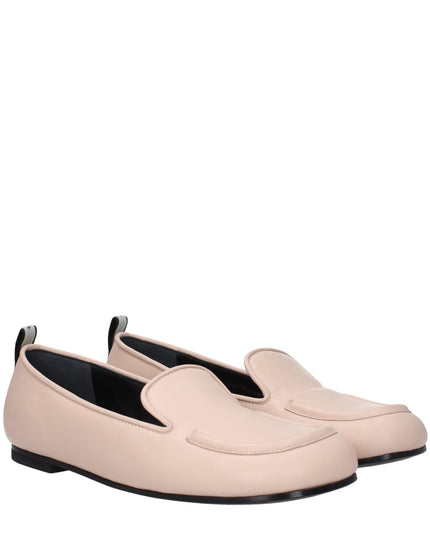 Premiata Pink Leather Slip-On Loafers