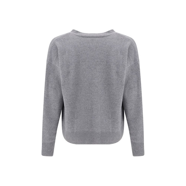 Ami Paris Gray Wool Cardigan