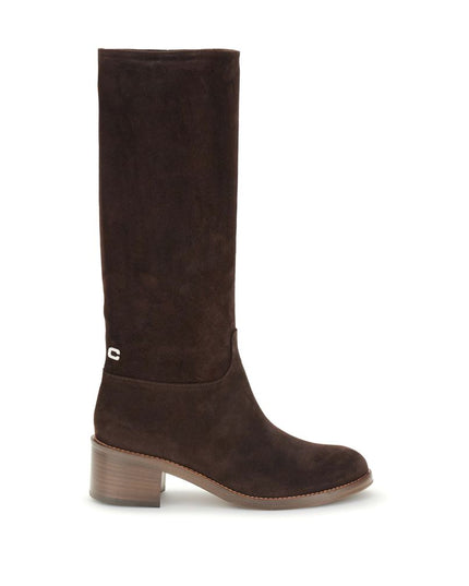 Carel Paris Brown Leather High Heel Boots