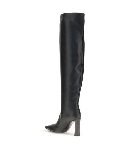 Giuseppe Zanotti Black Leather Over The Knee