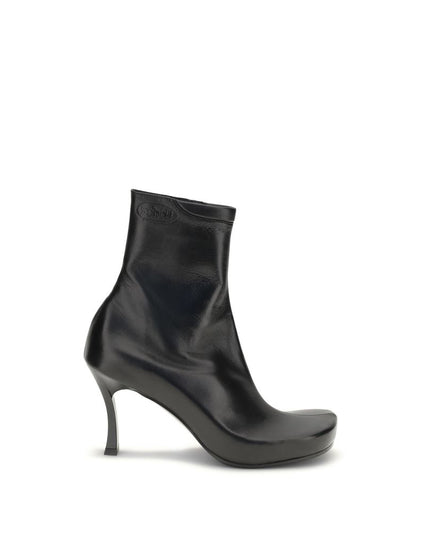 Balenciaga Black Calf Leather Bos Taurus Ankle Boots