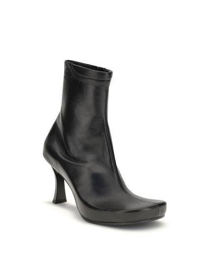 Balenciaga Black Calf Leather Bos Taurus Ankle Boots