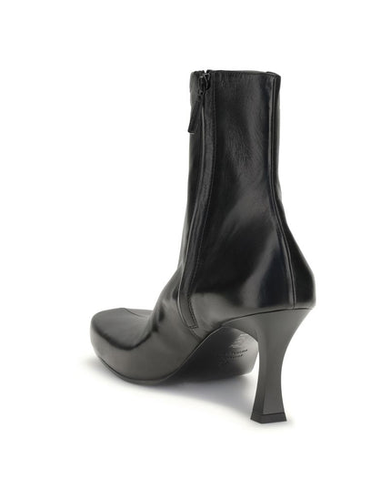 Balenciaga Black Calf Leather Bos Taurus Ankle Boots